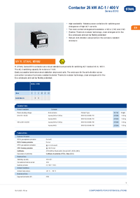 Thumbnail of document Data Sheet - 8510 Contactor 26 kW AC-1/400V